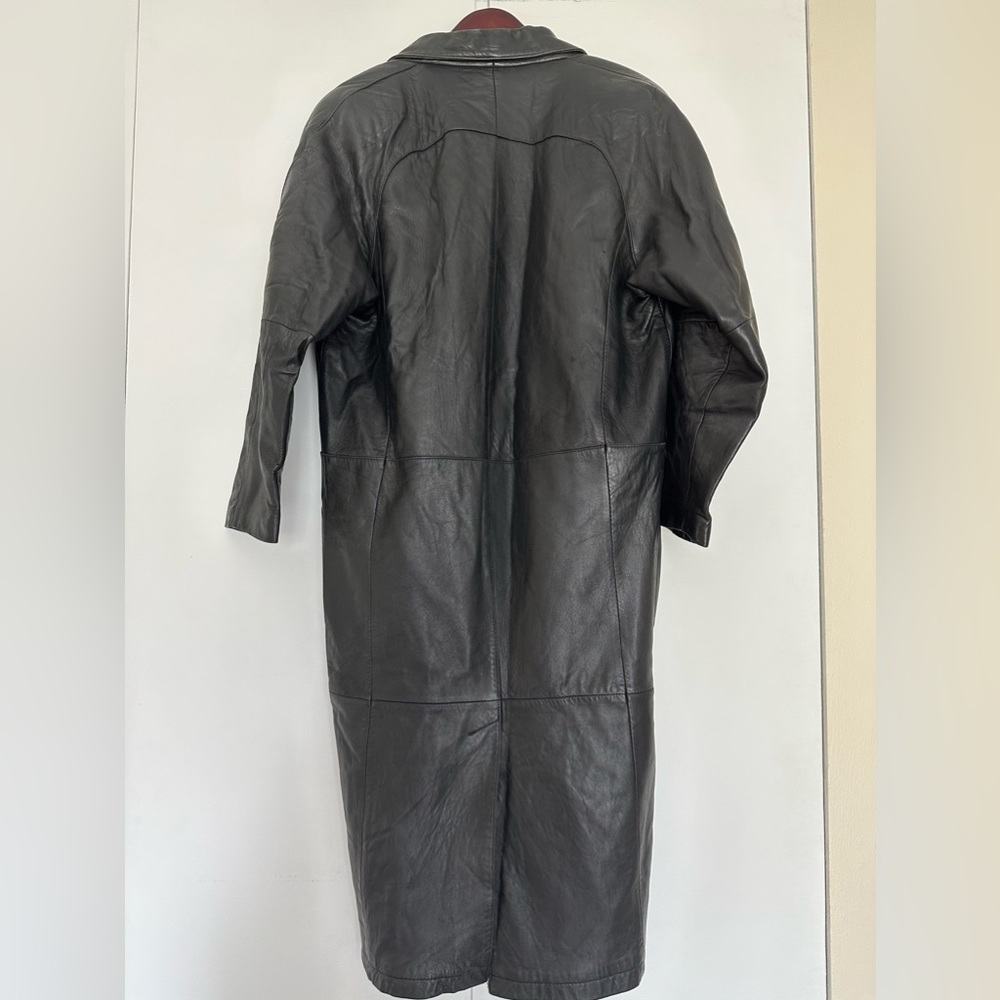 Pelle Studio Vintage Black Long Leather Coat - Picture 5 of 6